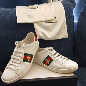 Gucci Ace Web Stripe Bee Sneakers #431942